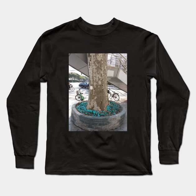 Blue City Tree Long Sleeve T-Shirt by Stephfuccio.com